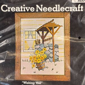 Sultana Wishing Well Crewel Embroidery Kit 18x22 Inch Creative Needlecraft 32104